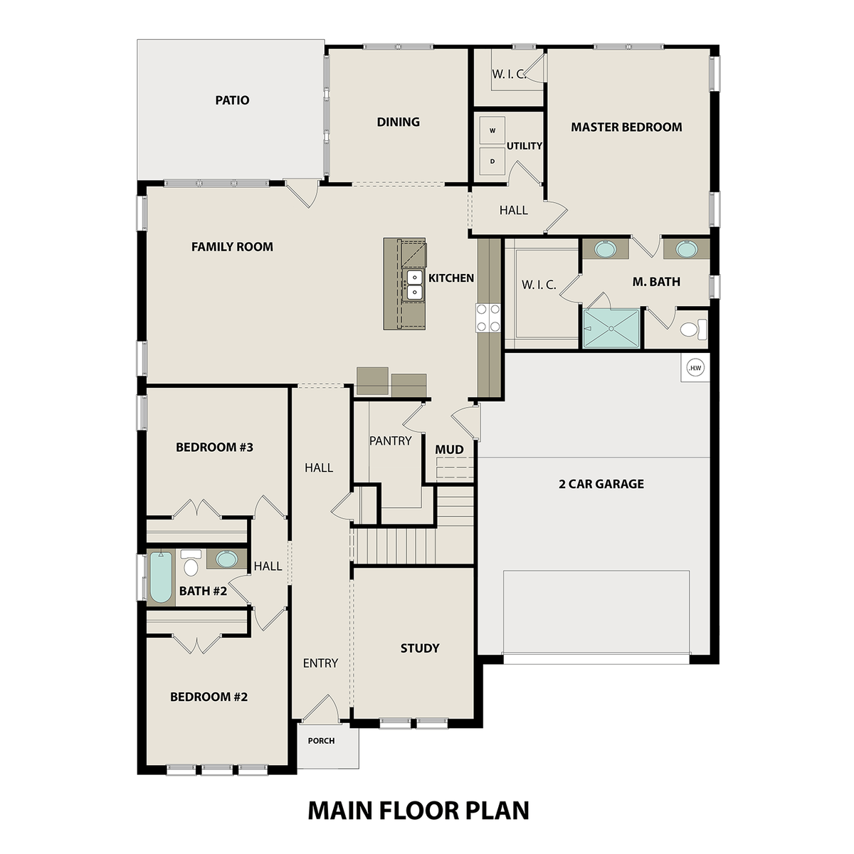 1 - The Ansley with Bonus buildable floor plan layout in Davidson Homes' Carellton community.