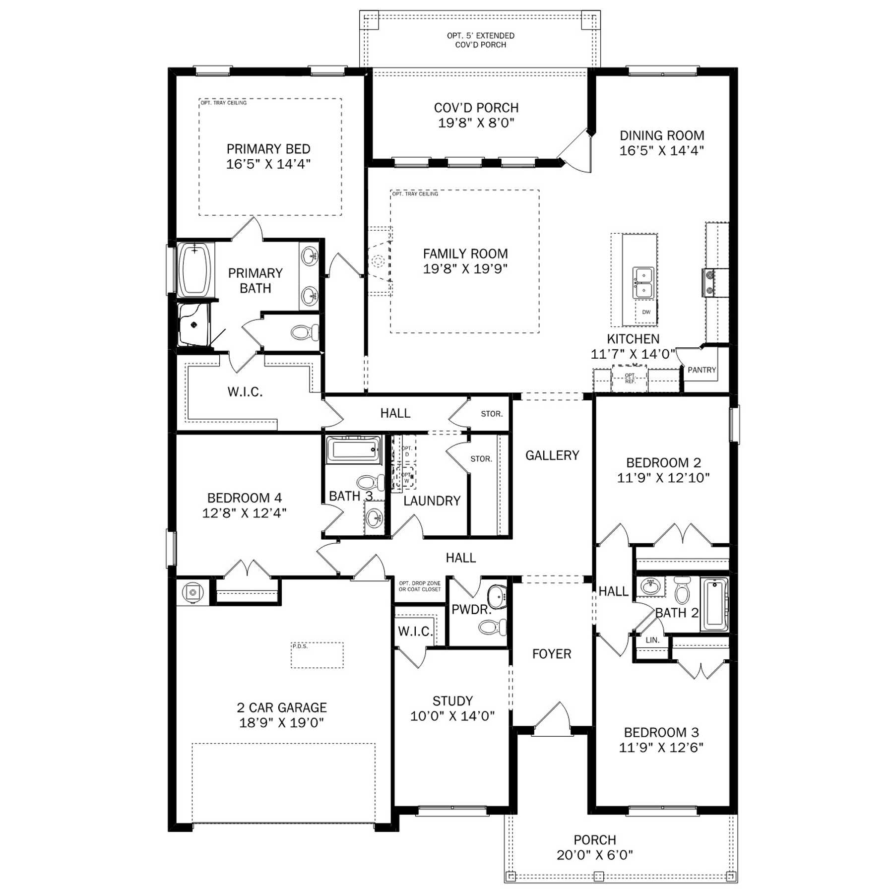 1 - The Harrison D buildable floor plan layout in Davidson Homes Homes' Forest Glen community.