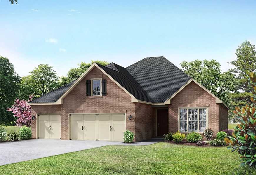 Davidson Homes The Lanier Floor Plan Rendering