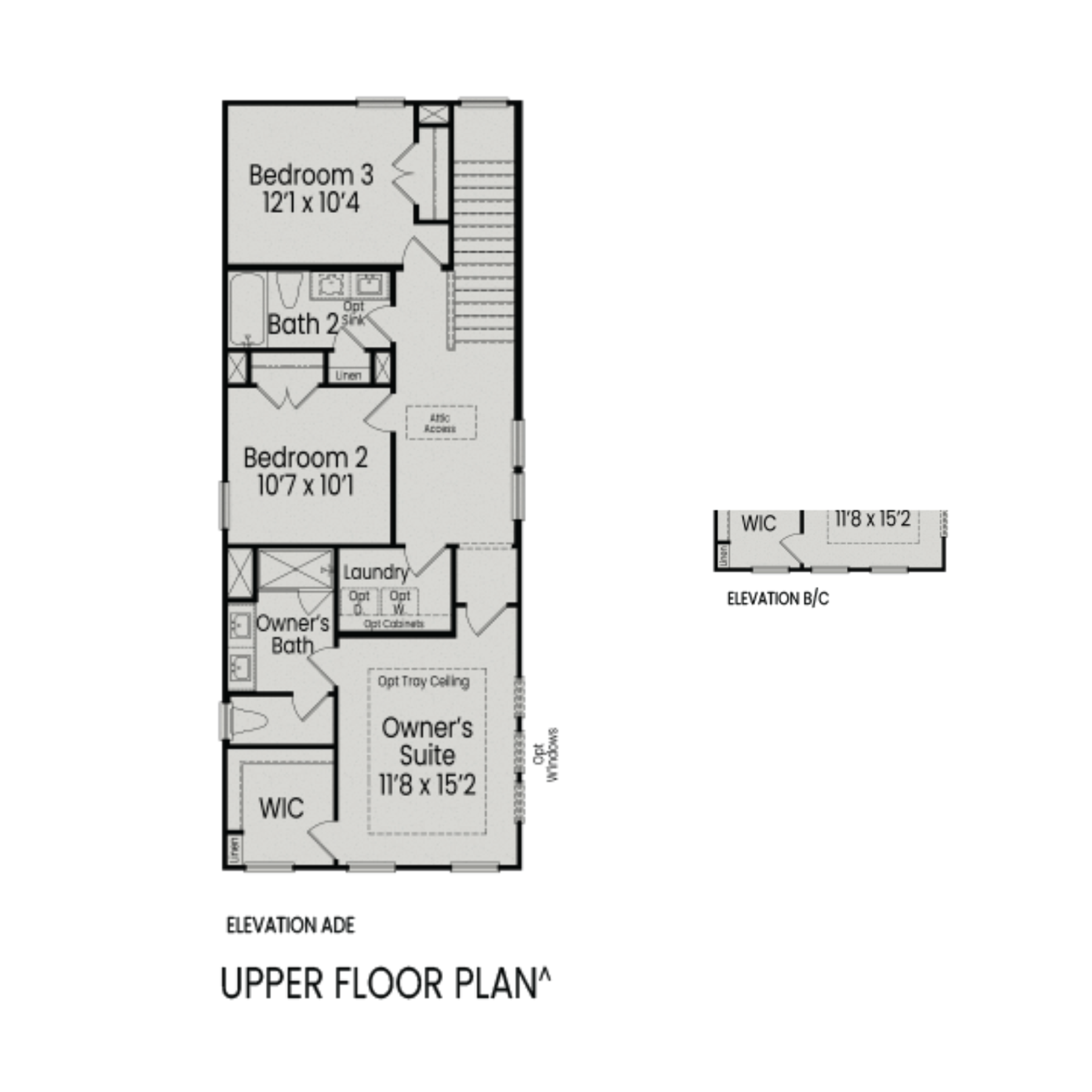 2 - The Burke buildable floor plan layout in Davidson Homes Homes' Forestville Yard community.