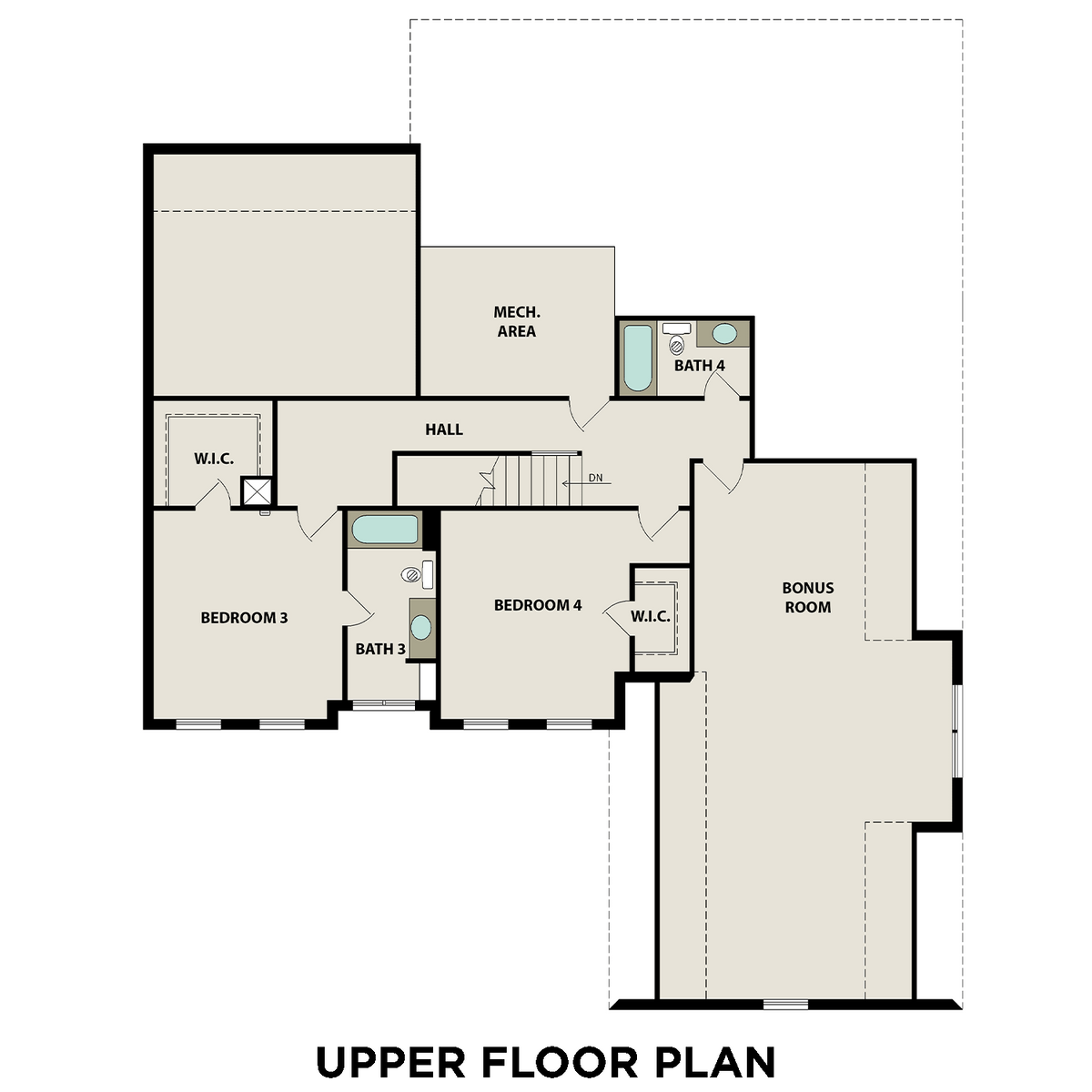 2 - The Hawkins B buildable floor plan layout in Davidson Homes' Shelton Square community.