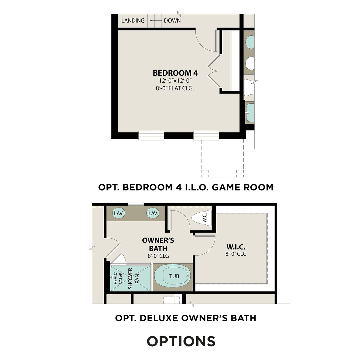3 - The Solara B buildable floor plan layout in Davidson Homes' Sunterra community.