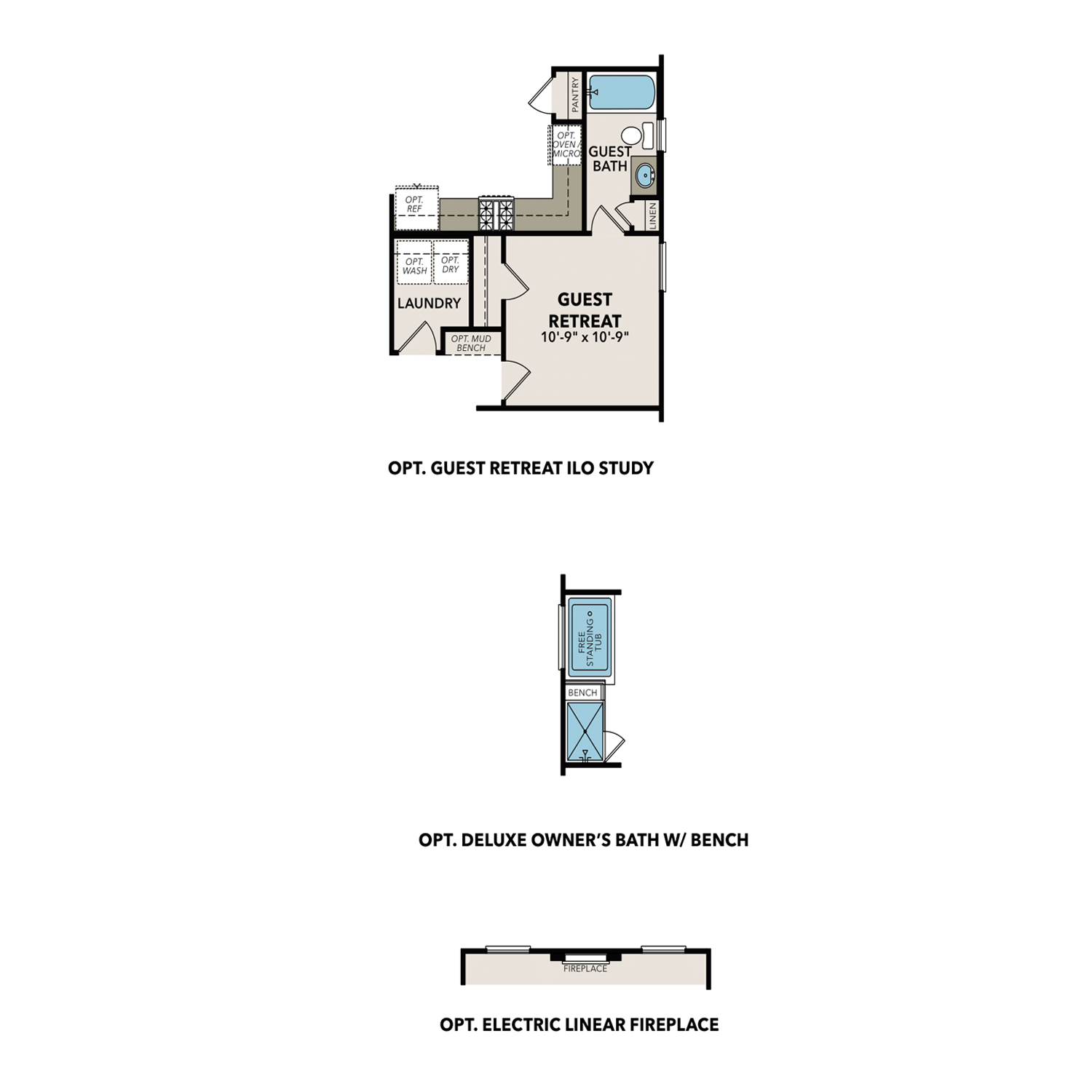 2 - The Daphne B buildable floor plan layout in Davidson Homes Homes' Kelly Preserve community.