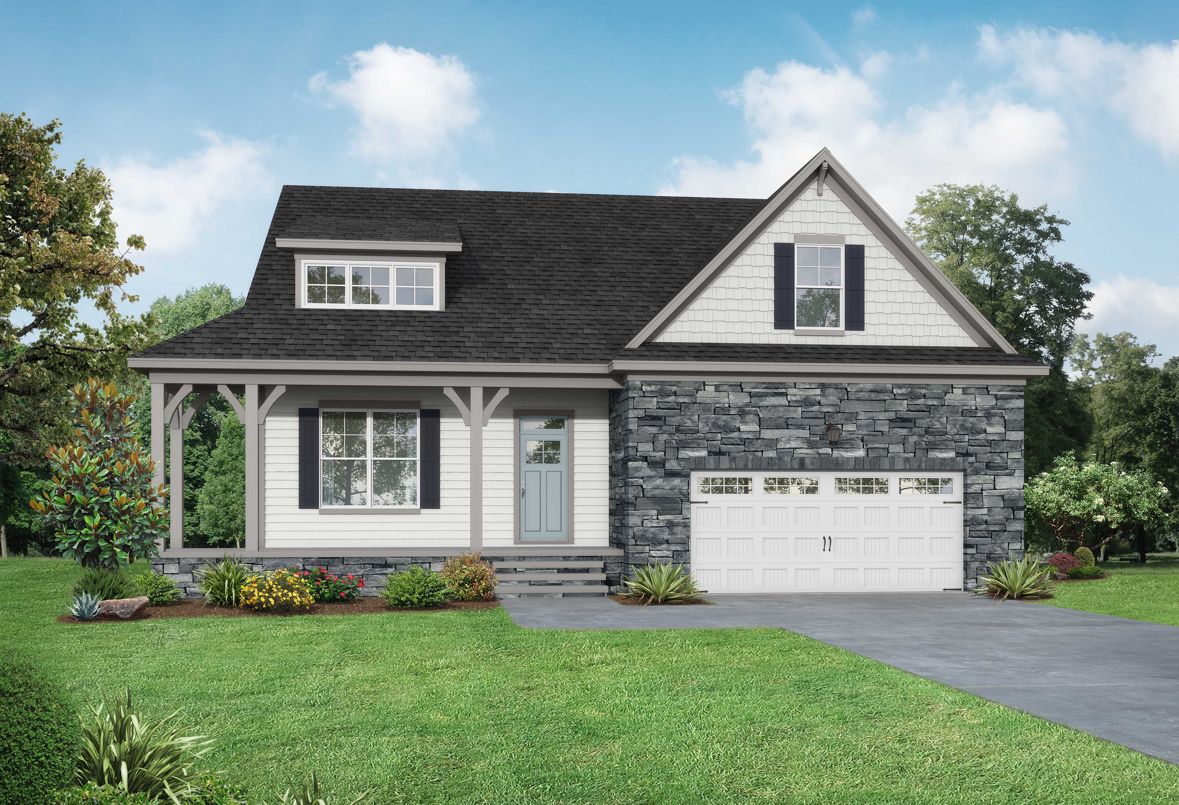 Exterior view of Davidson Homes' The Cypress II Floor Plan