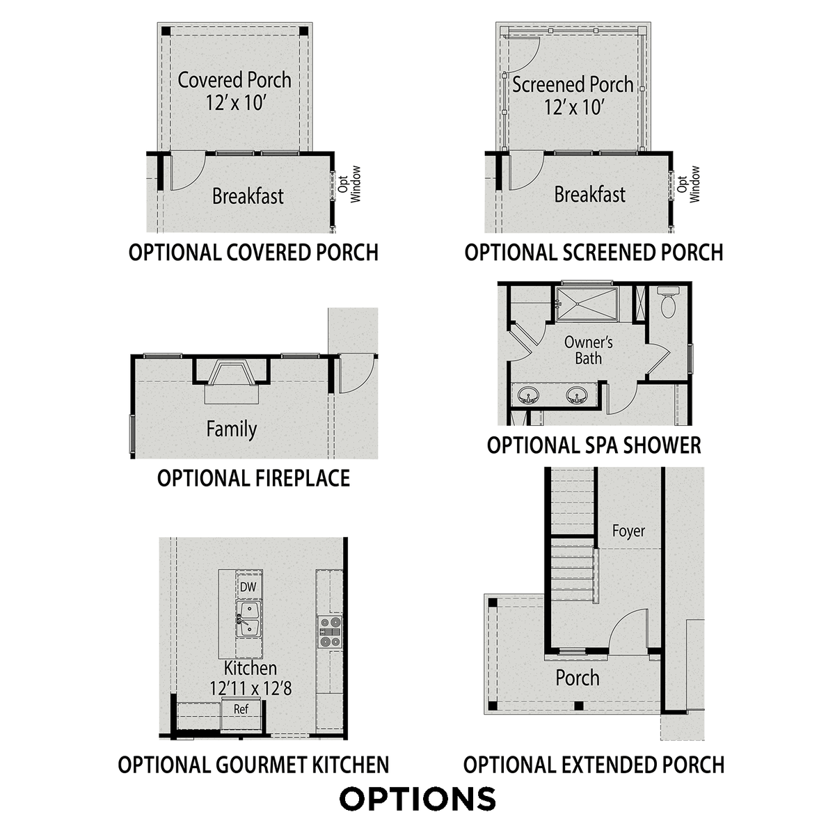 3 - The Gavin B buildable floor plan layout in Davidson Homes' Stagecoach Corner community.