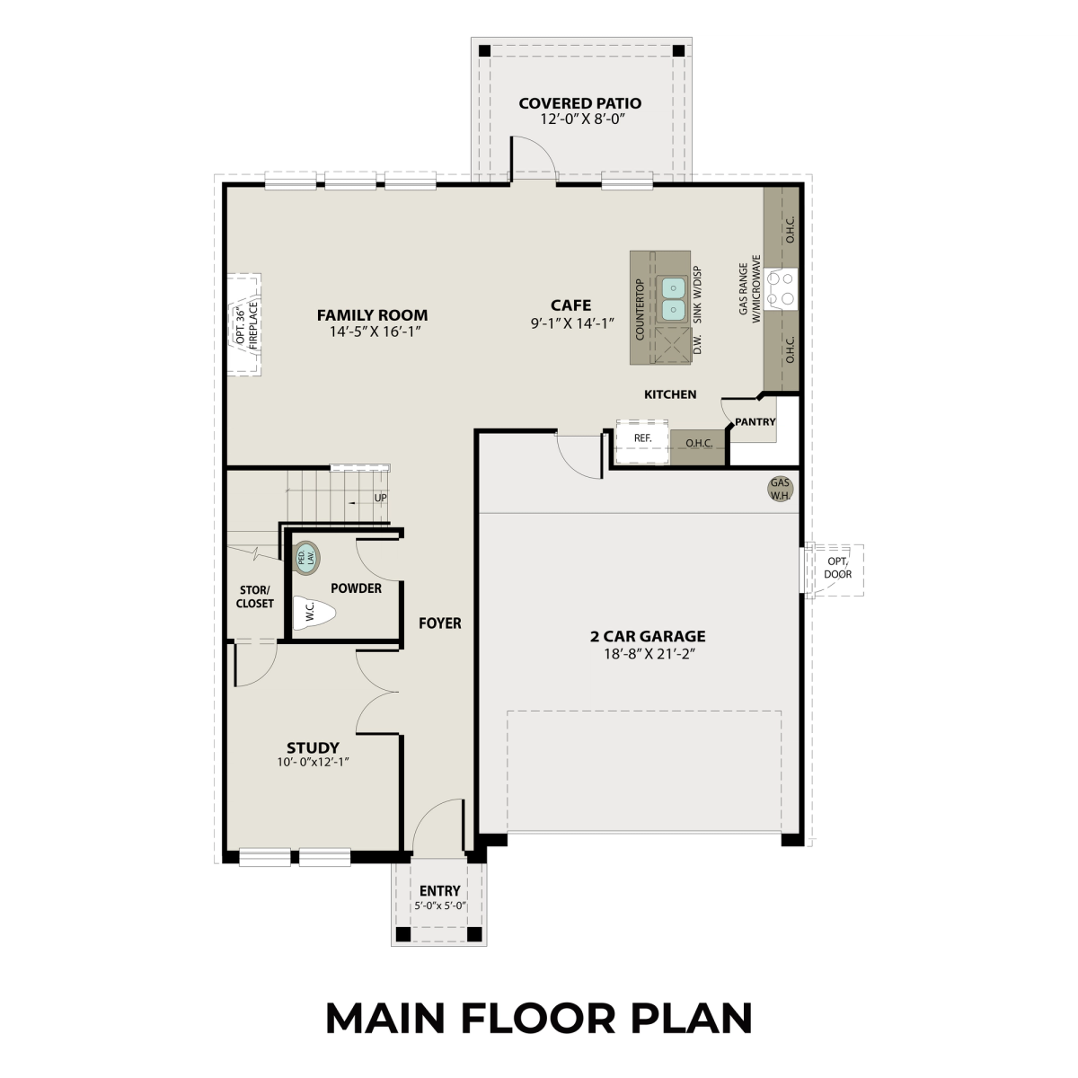 1 - The Solara A buildable floor plan layout in Davidson Homes' Lago Mar community.