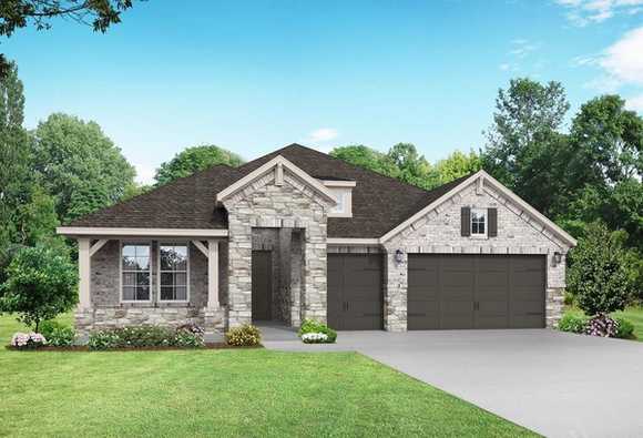 Exterior view of Davidson Homes' New Home at 3027 Hidden Mist Drive