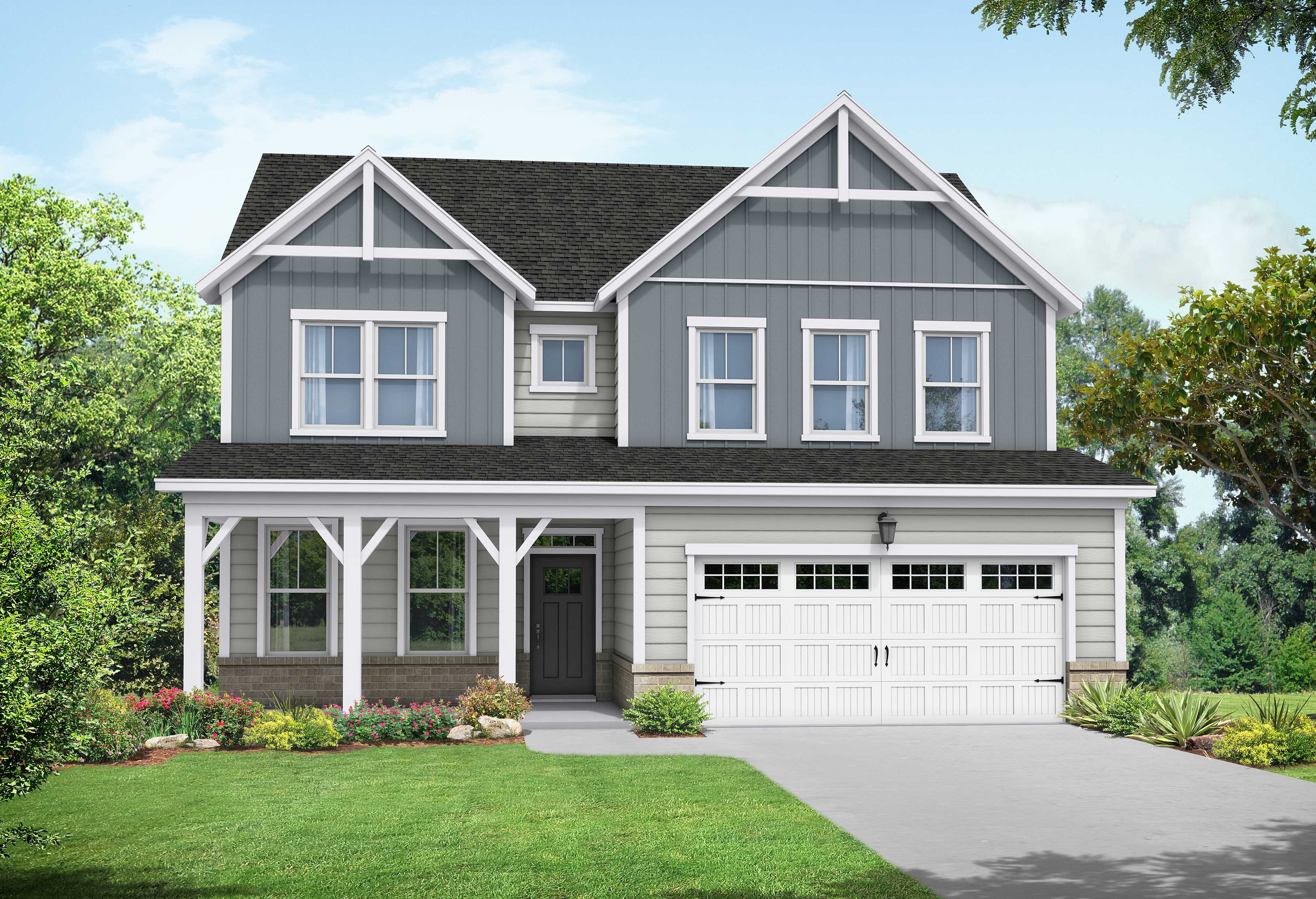 Exterior view of Davidson Homes' The Willow B Floor Plan