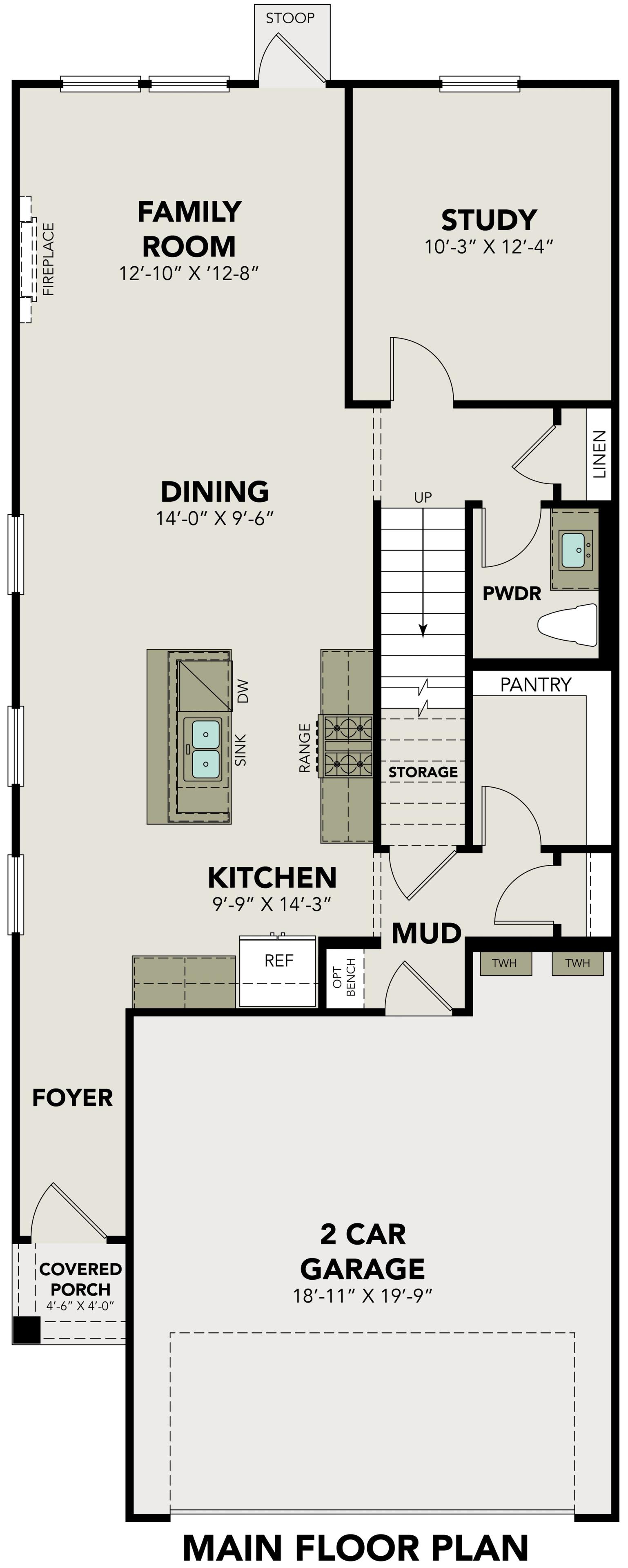 1 - The Gillian C buildable floor plan layout in Davidson Homes Homes' Cedar Heights community.