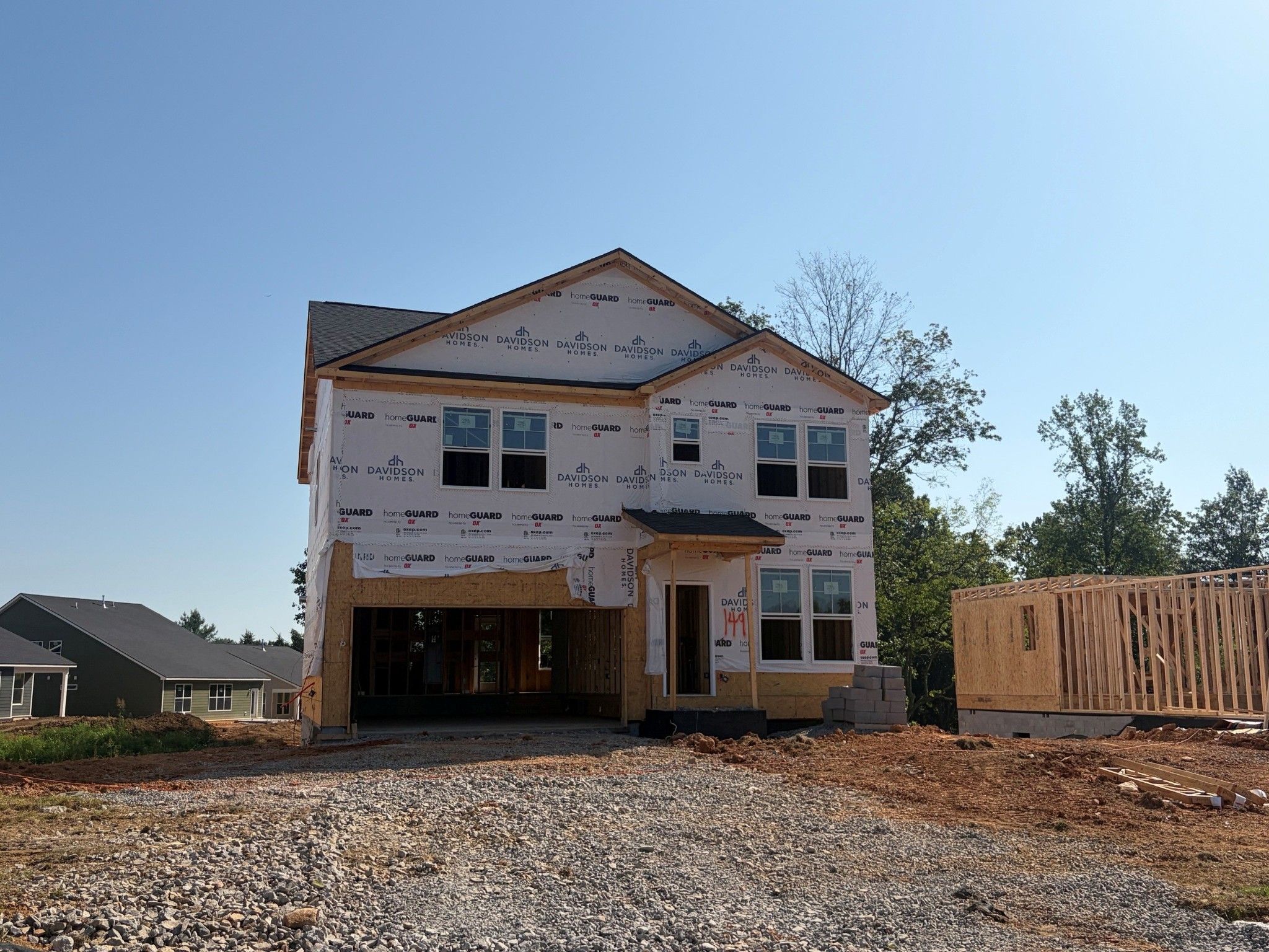 New construction of The Logan B floor plan by Davidson Homes in Calista Farms, White House, Tennessee.
