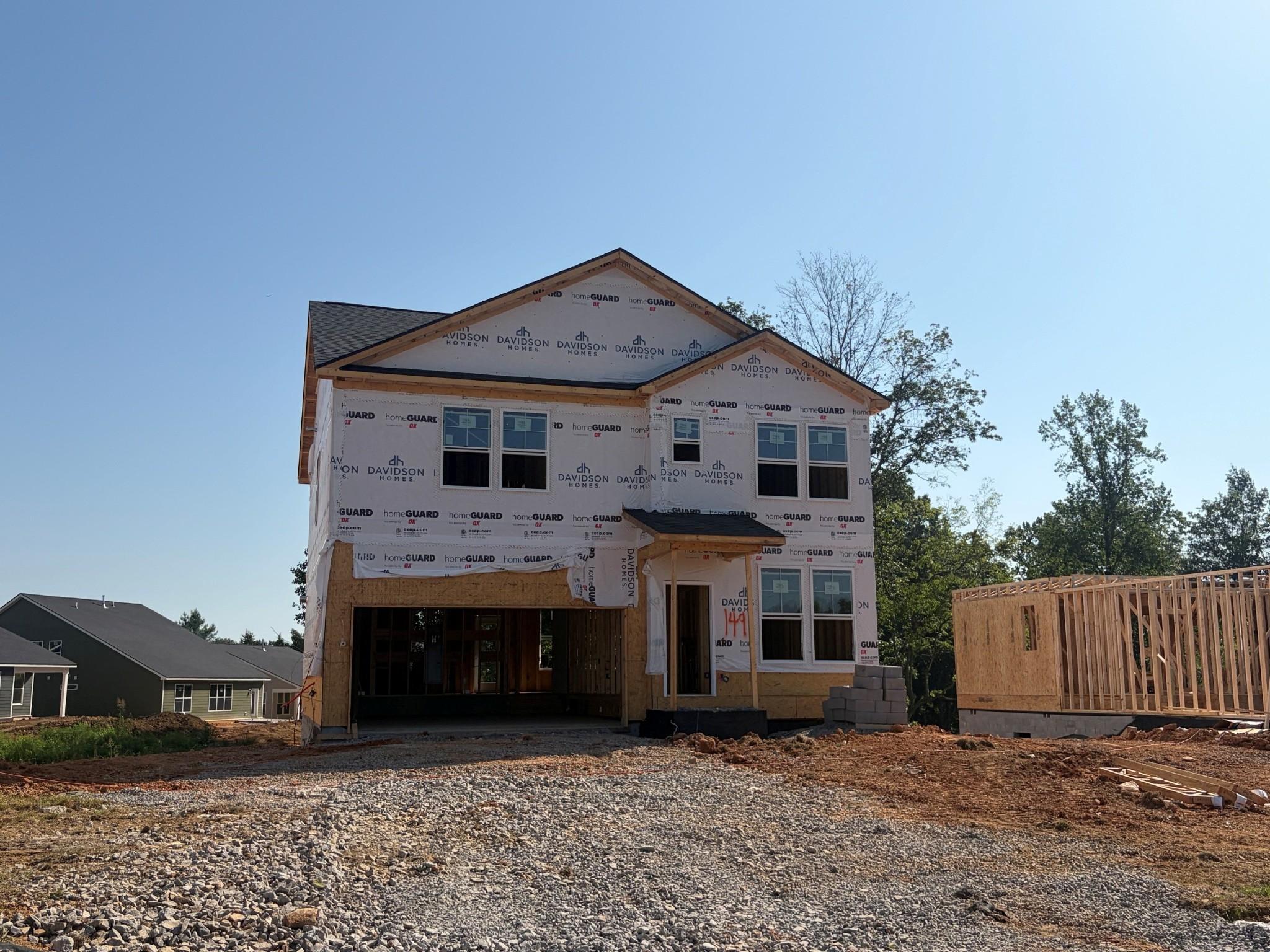 New construction of The Logan B floor plan by Davidson Homes in Calista Farms, White House, Tennessee.