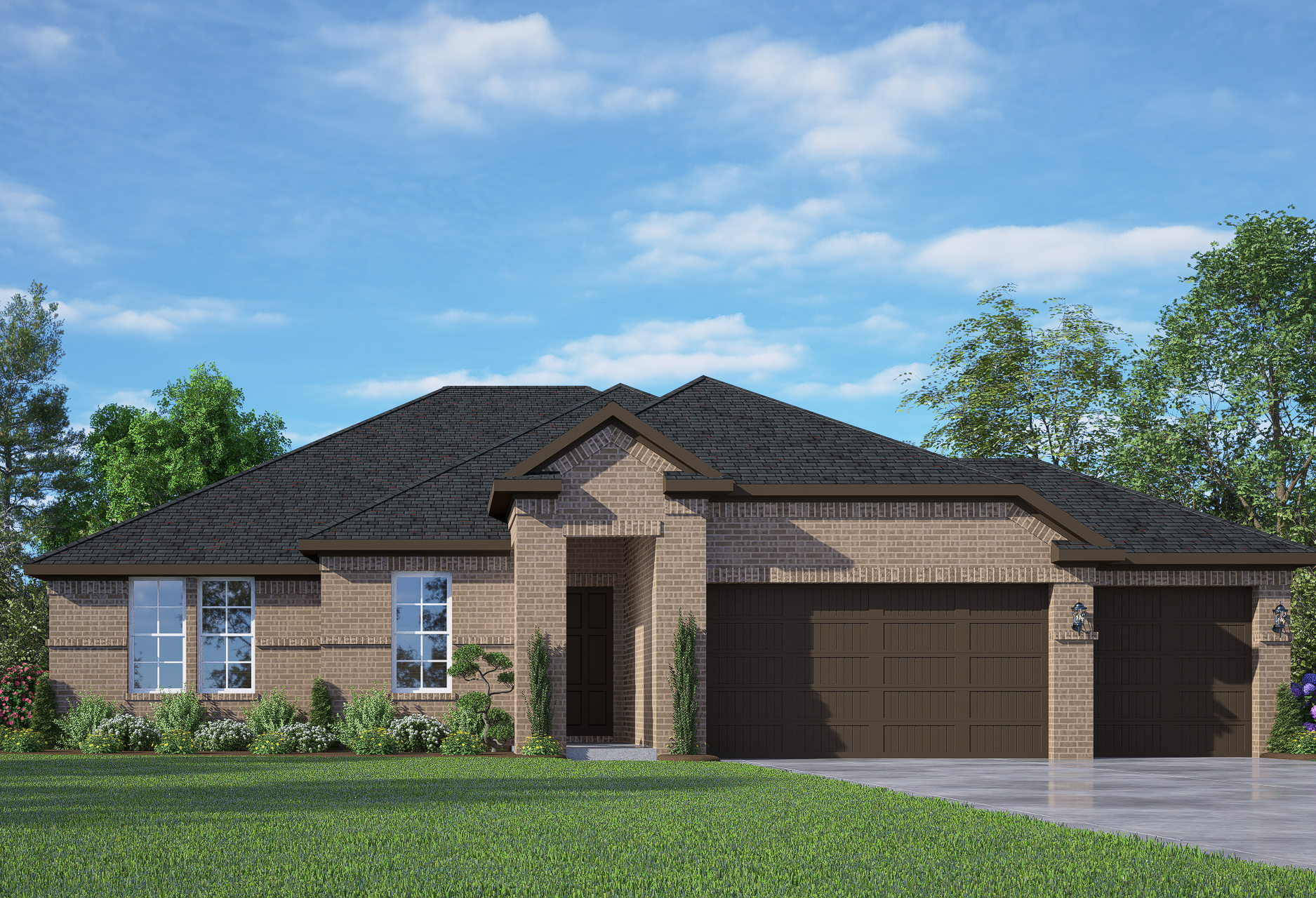 The Edward A with 3-Car Garage