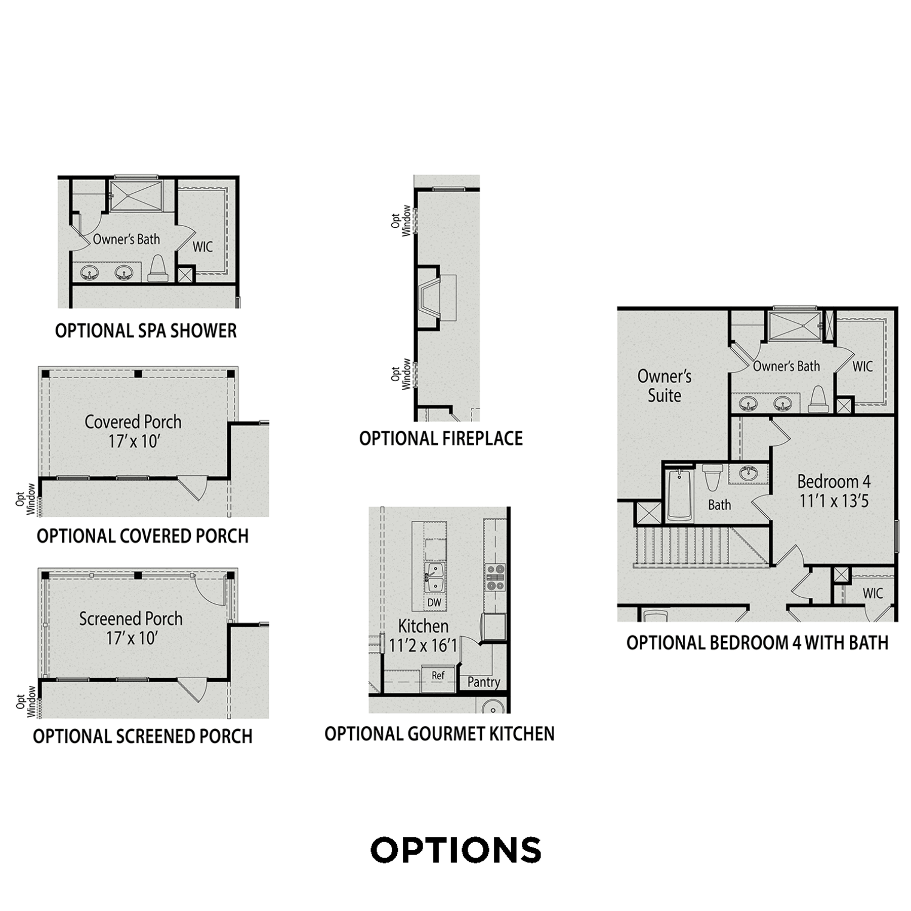 3 - The Grace C buildable floor plan layout in Davidson Homes Homes' Woodland Crossing community.