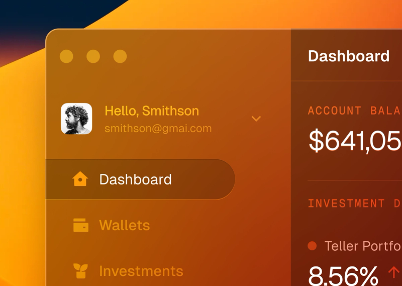 Fintech App | Glass UI