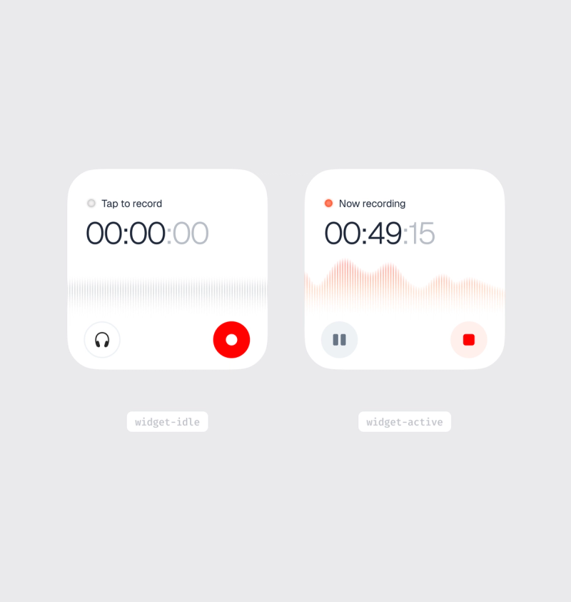 Audio Recorder Widget Light 