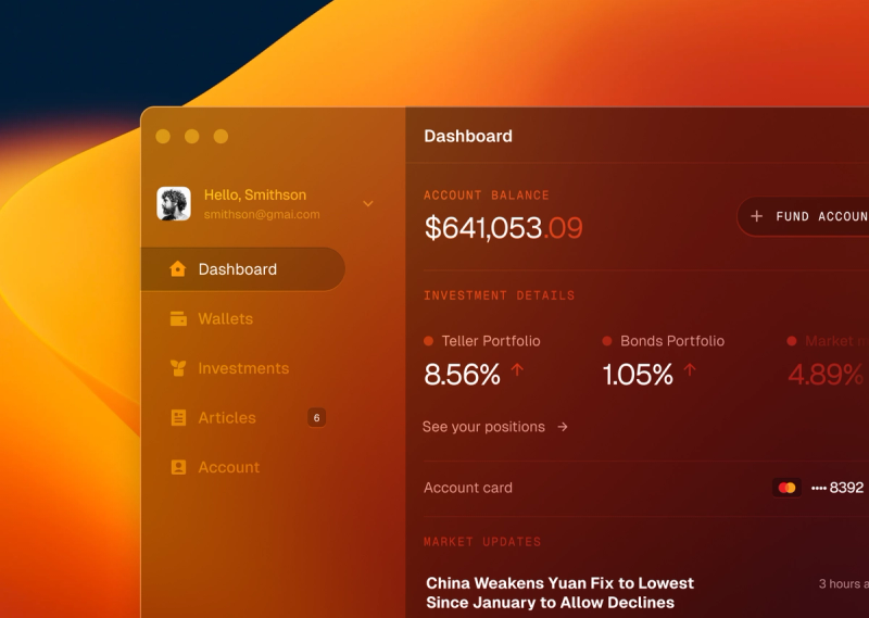 Fintech App | Glass UI