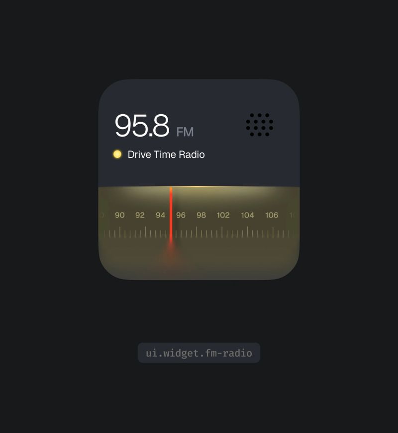 Radio Widget Dark