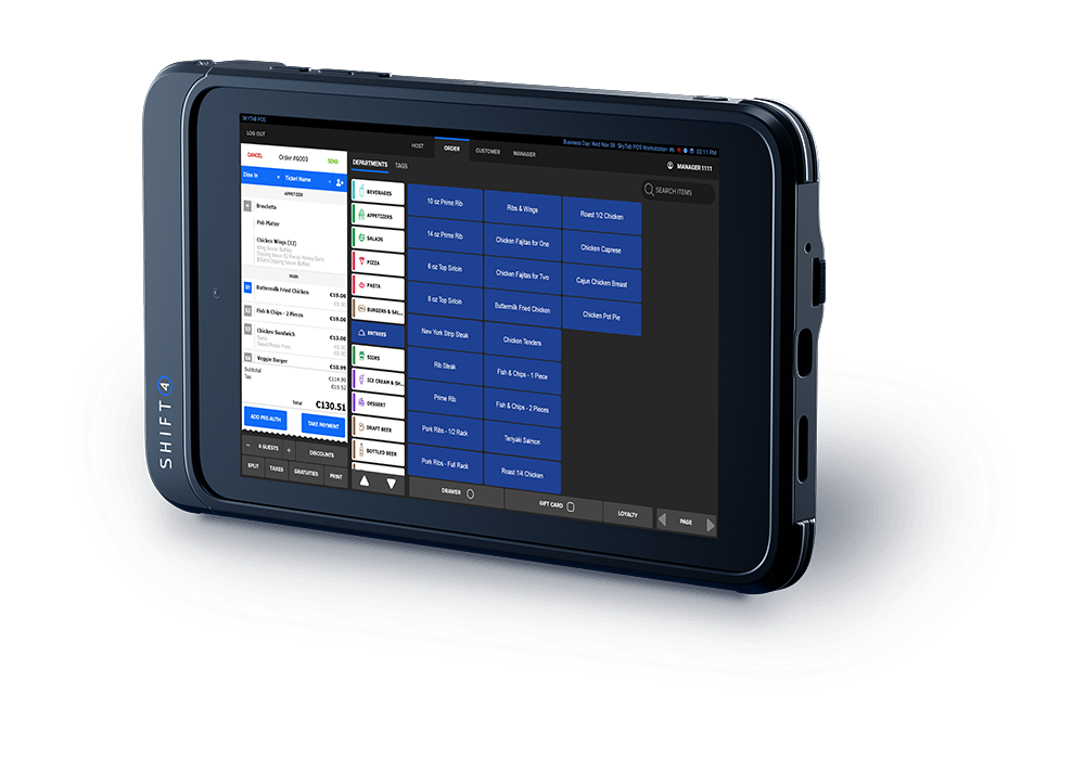 SkyTab Glass POS tablet - mobile ordering and payments - SkyTab