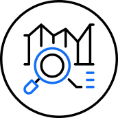 Icon representing report comparison across locations - multi-location management - SkyTab