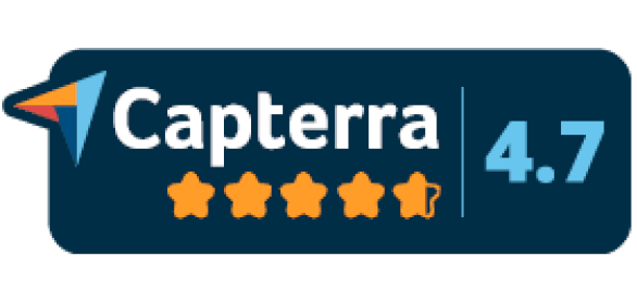 Capterra 4.7 star review badge - restaurant POS system - SkyTab
