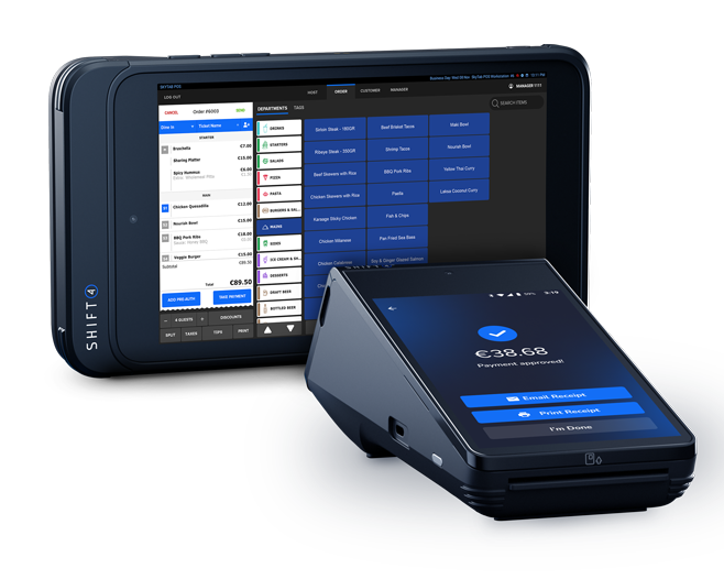 SkyTab Glass and SkyTab Mobile POS devices - mobile ordering and payments - SkyTab