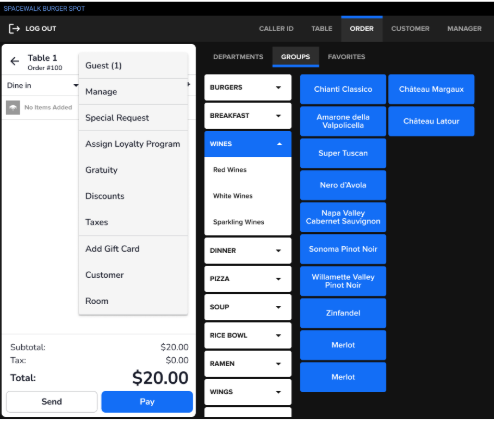 Screenshot of the new SkyTab Order Entry redesign - SkyTab Fall Release 2025 - SkyTab