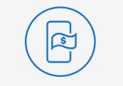 Smartphone icon representing mobile payments - SkyTab