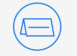 Blue card icon representing restaurant reservations - SkyTab