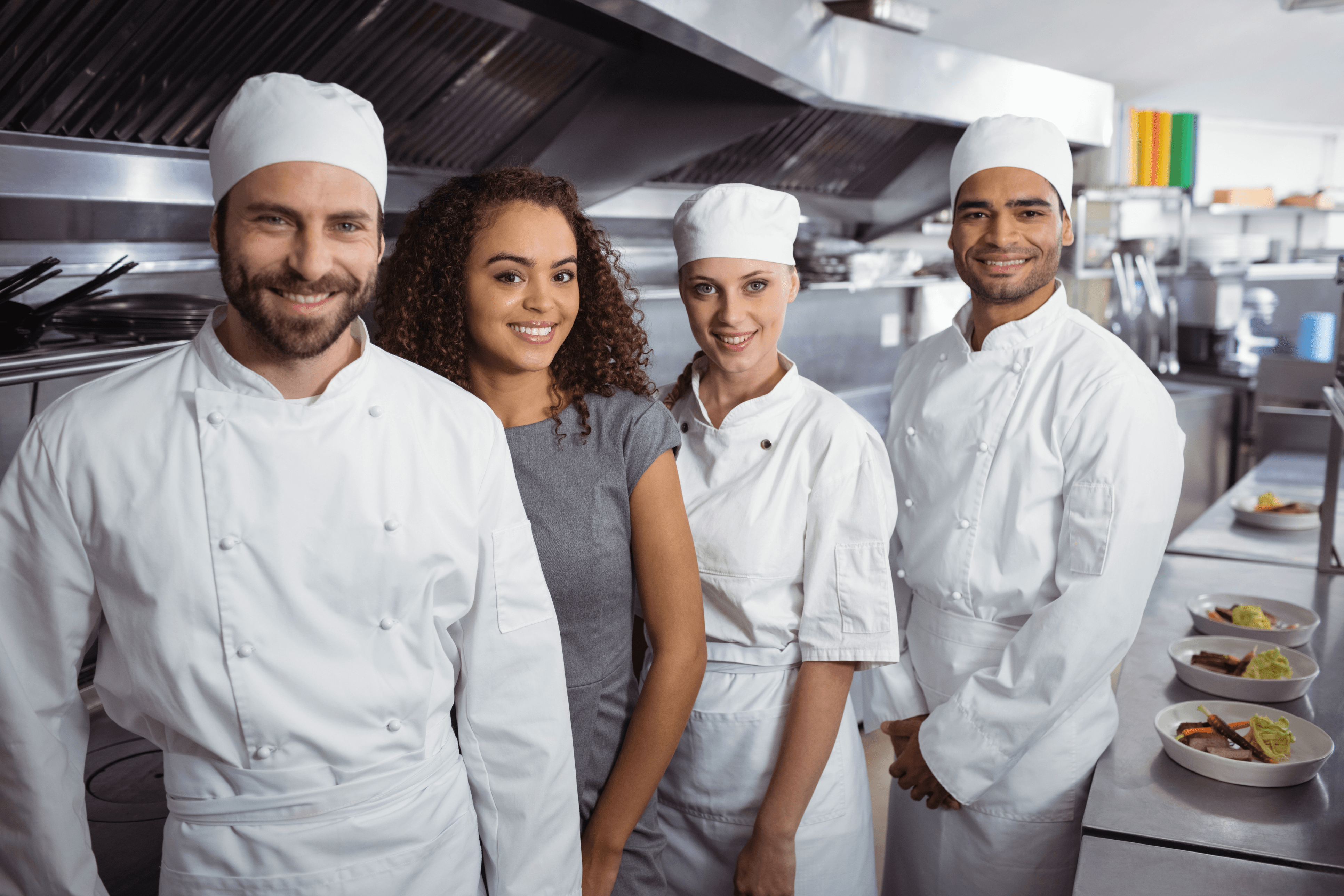 Group of restaurant employees - POS back office - SkyTab