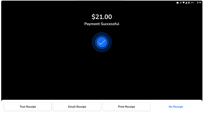 Screenshot of digital receipts on SkyTab POS - SkyTab Fall Release 2025 - SkyTab