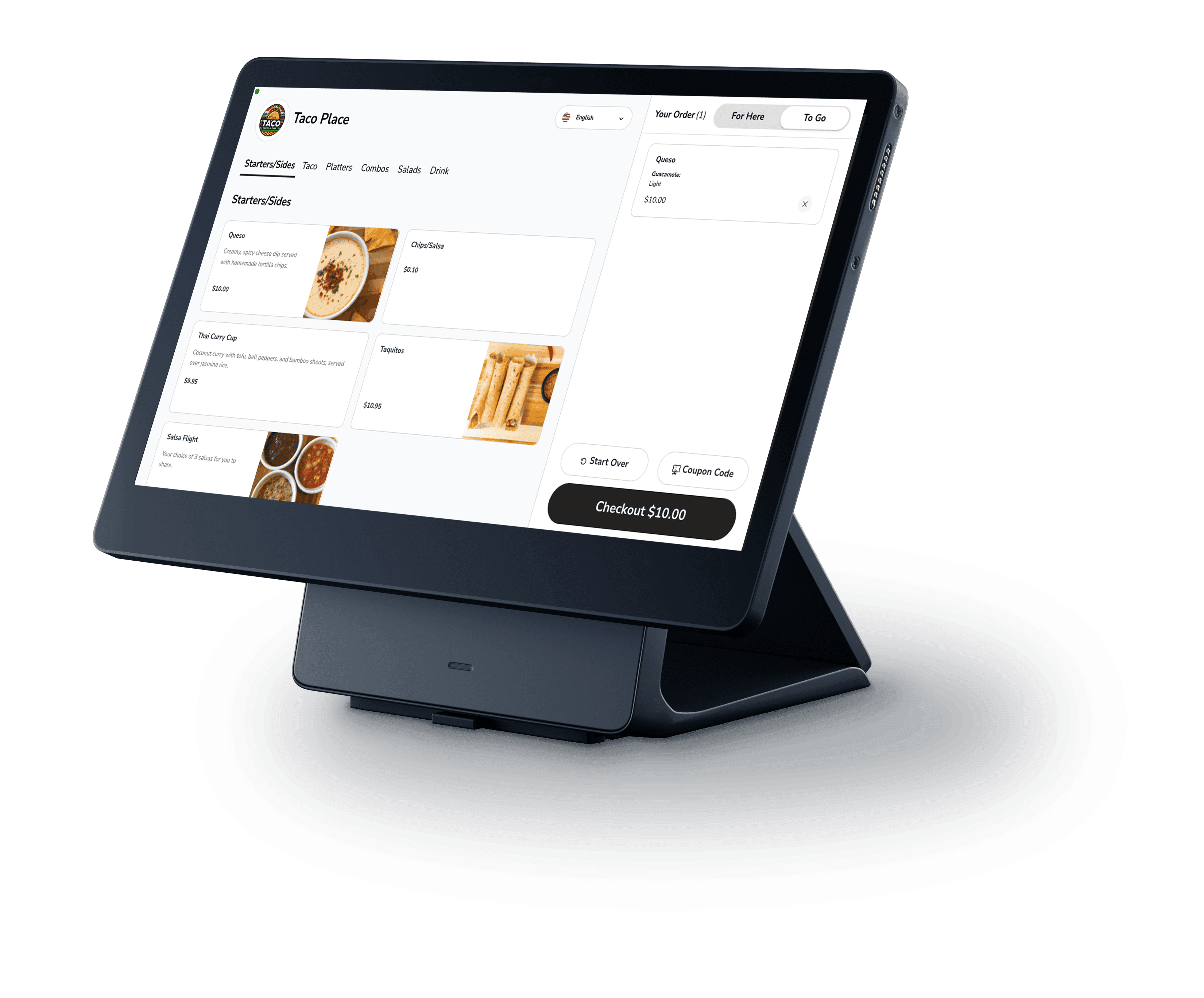 SkyTab Kiosk POS system showing the checkout screen - SkyTab
