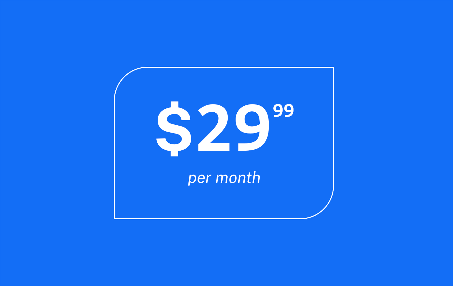 29.99 dollars per month - POS pricing - SkyTab
