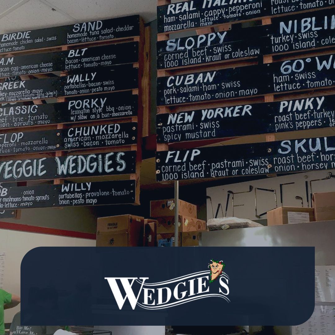 Wedgies old fashioned hand written menu board - SkyTab reviews - SkyTab