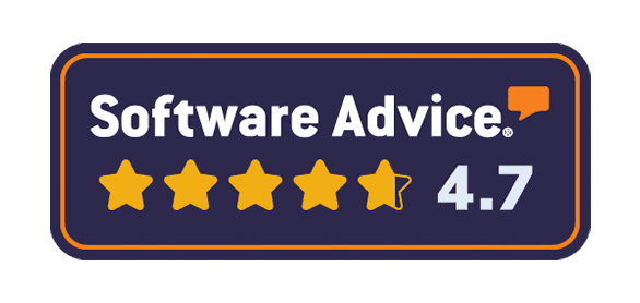 Software Advice 4.7 star rating badge - SkyTab POS reviews - SkyTab