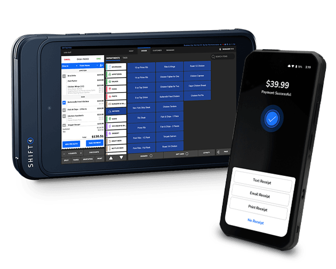 Handheld and Tablet POS devices - mobile ordering and payments - Shift4 Dine
