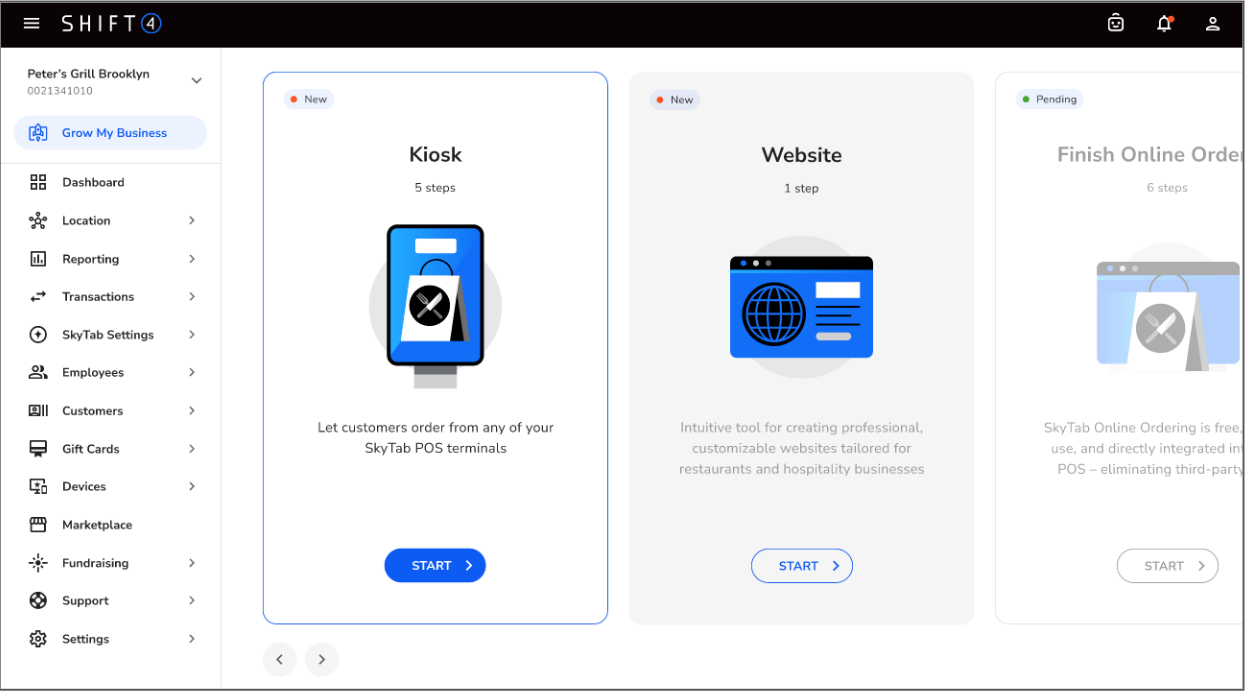 Screenshot of the Grow My Business dashboard within Lighthouse | SkyTab