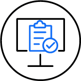 Icon with a checklist and monitor - enterprise POS system - SkyTab