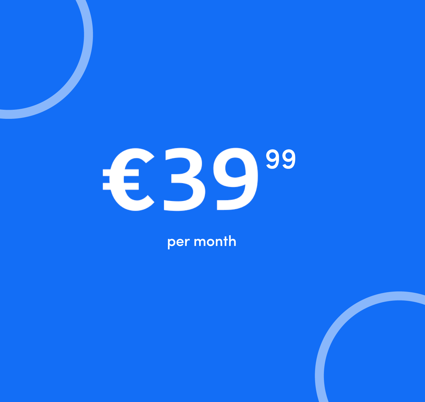 39 euros per month - POS pricing - Shift4 Dine