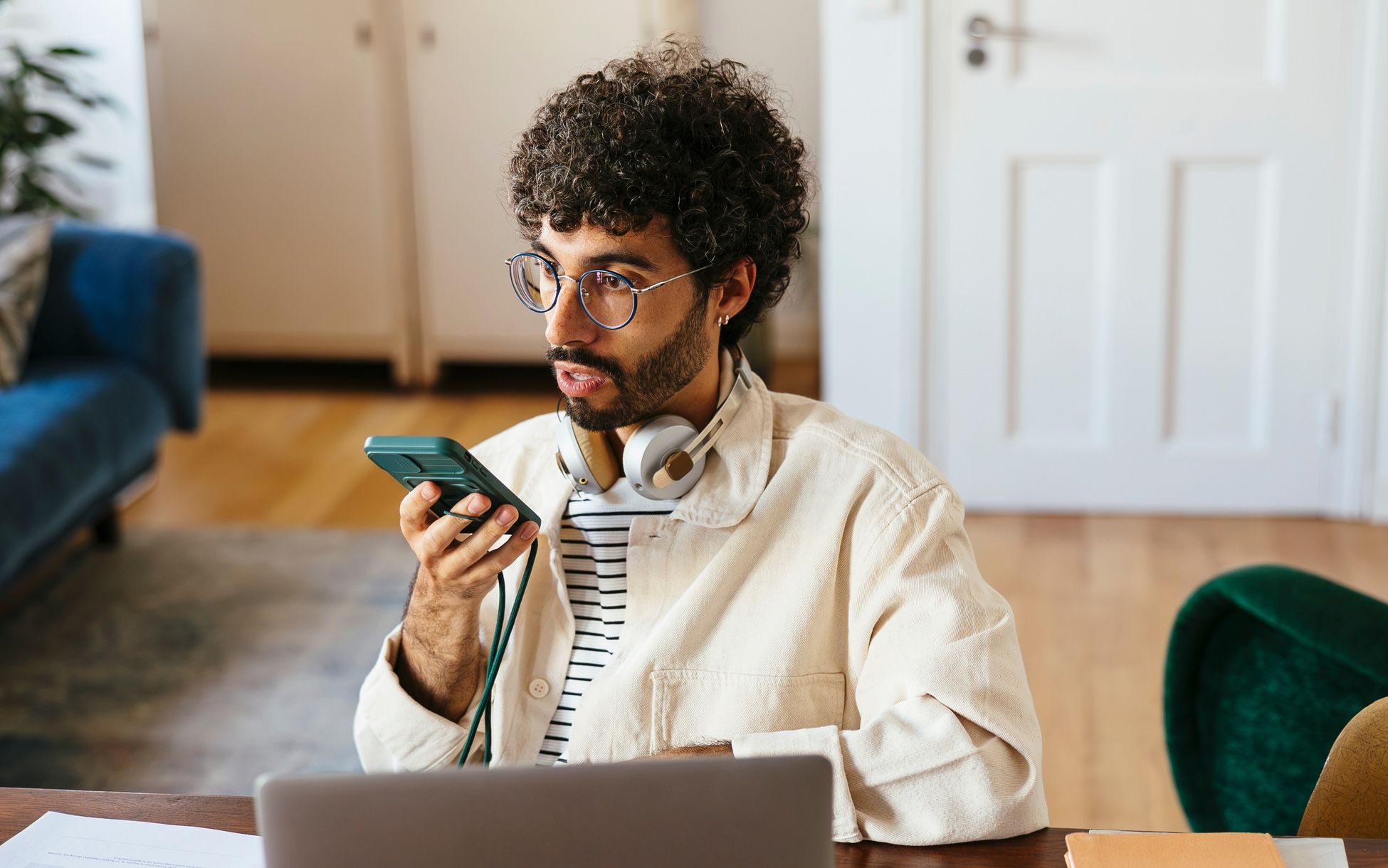 man talking on his phone