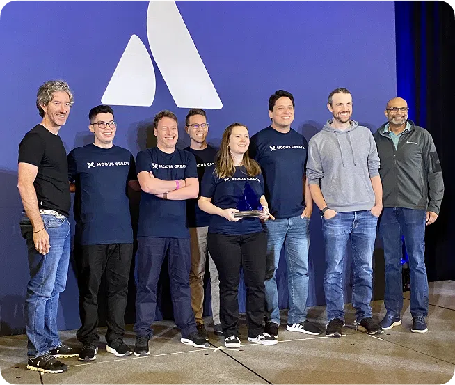 Team posing for picture