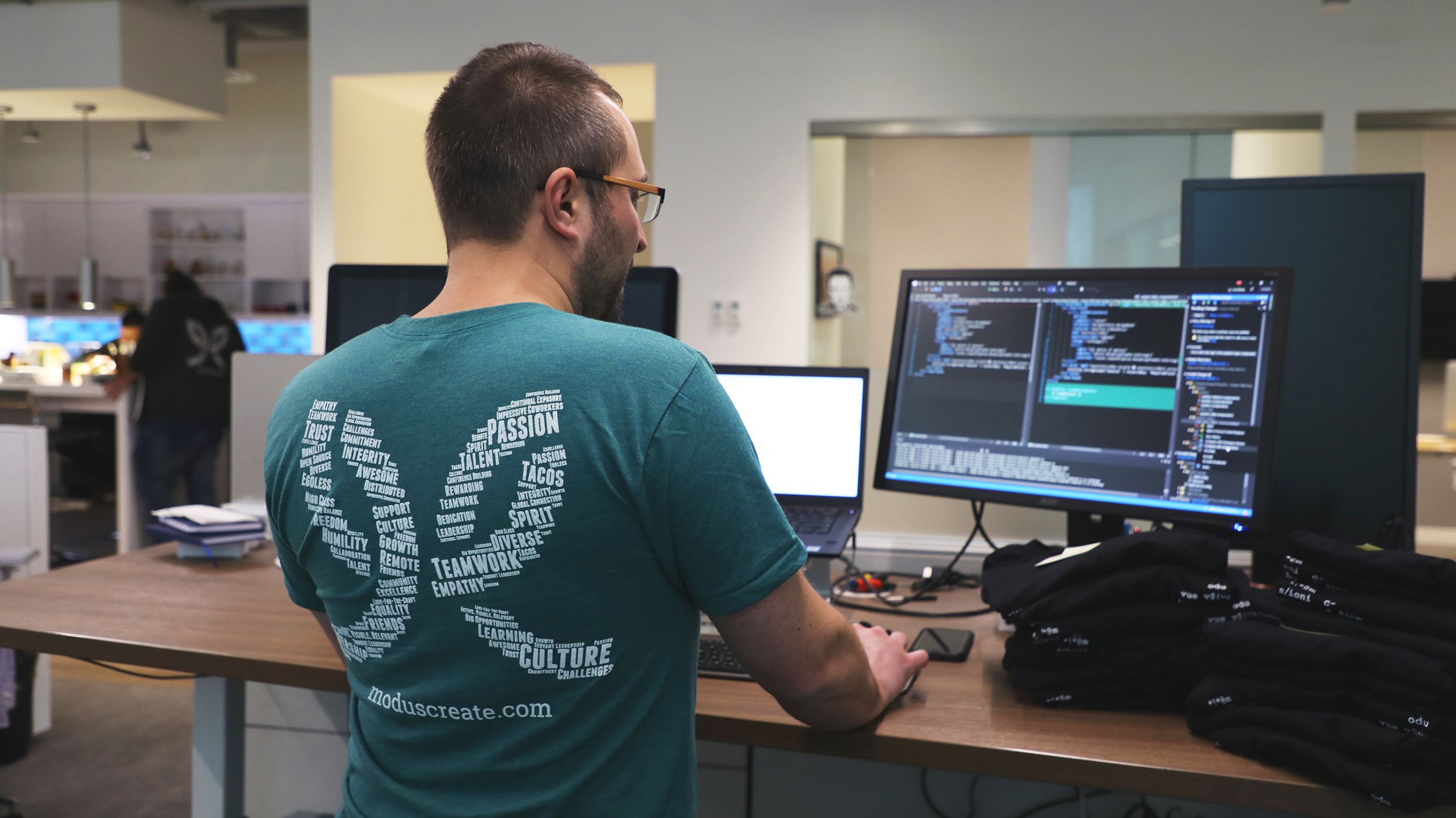 Artistic display of cubes falling