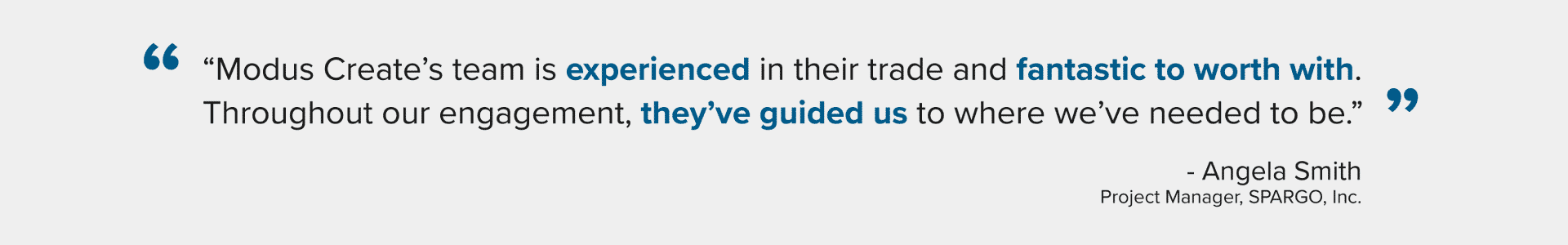 Quote from Angela Smith, SPARGO, Inc.