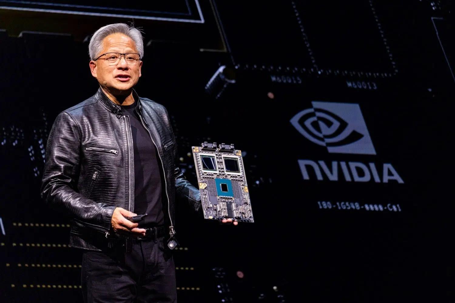 Jensen Huang bets on the AI revolution (Photo credit: Annabelle Chih | Getty)