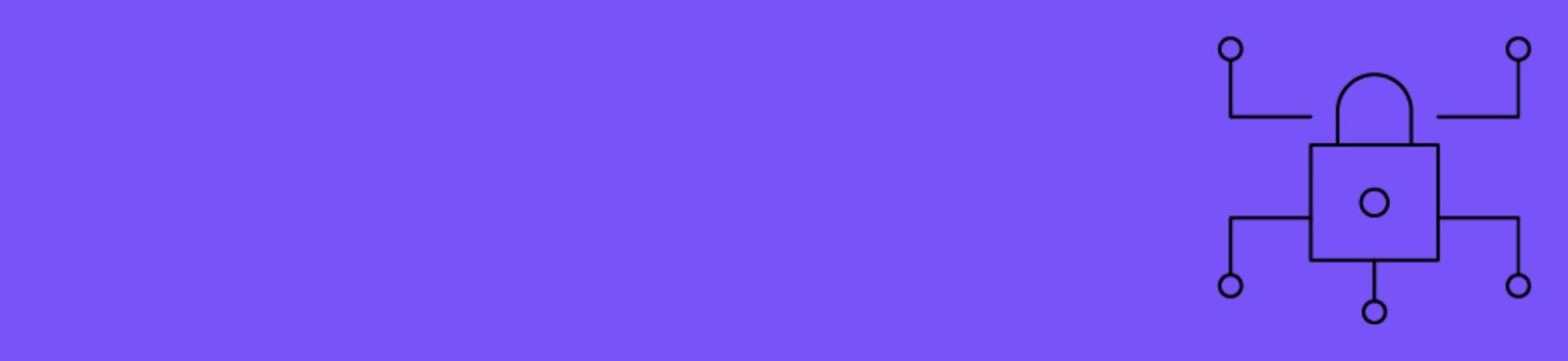 Security icon on a purple background