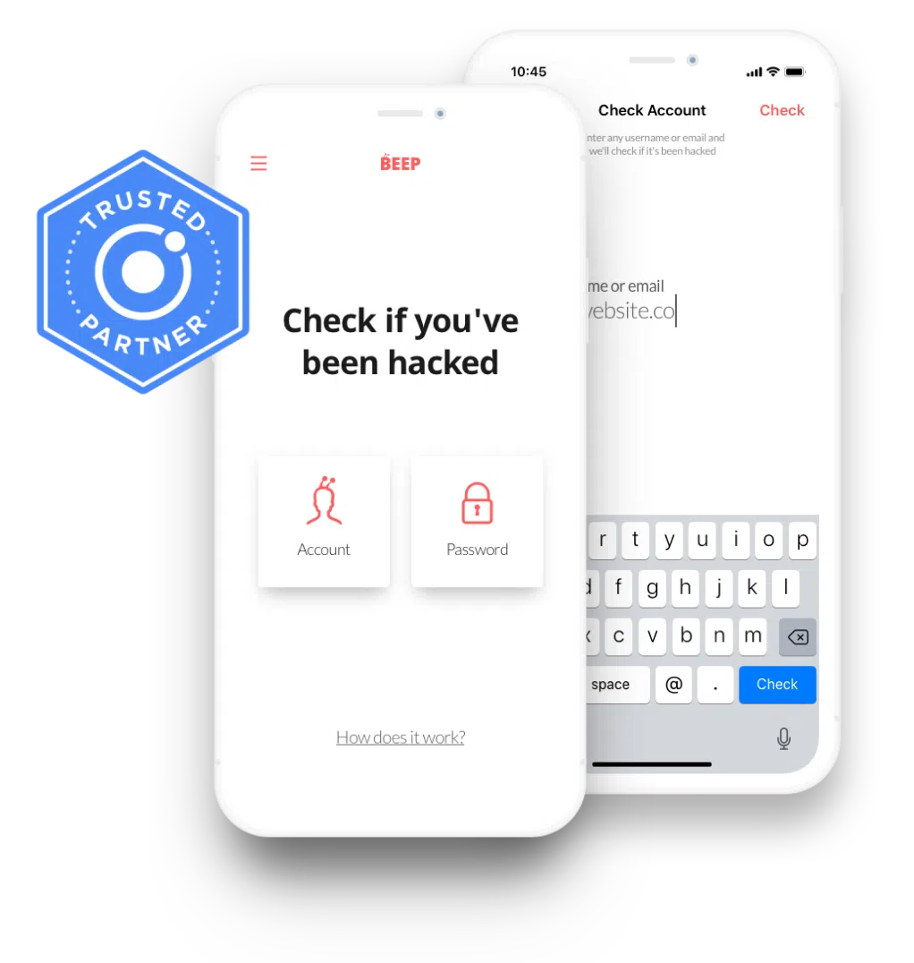 Phone screen showing how to check if you have been hacked