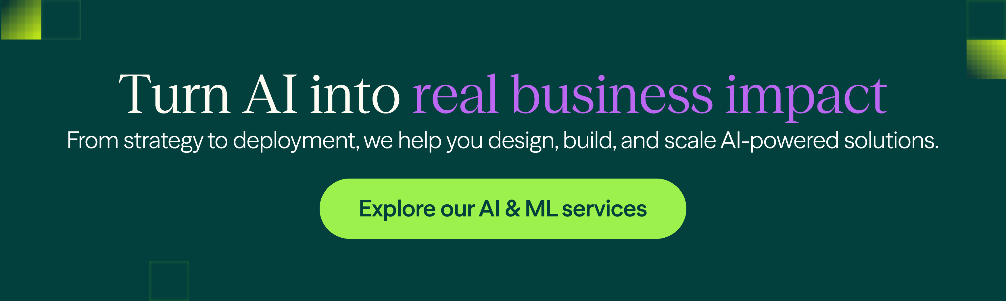 Explore our AI & ML services