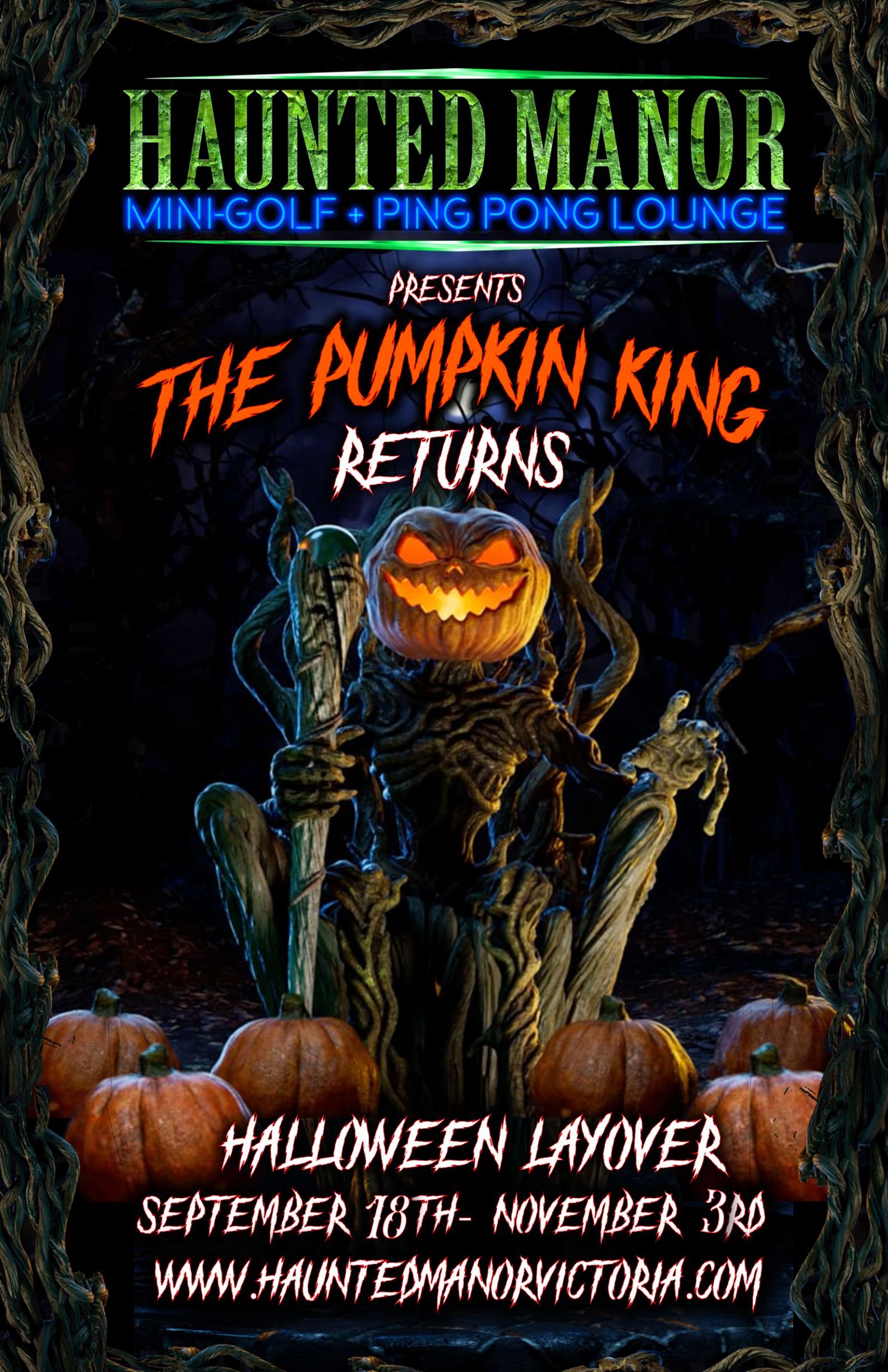 Pumpkin King Returns Street Poster