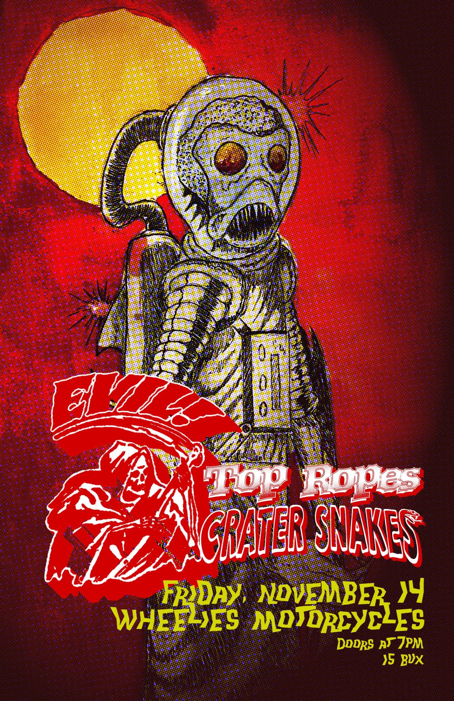 Crater Snakes Nov 14 Gig Poster