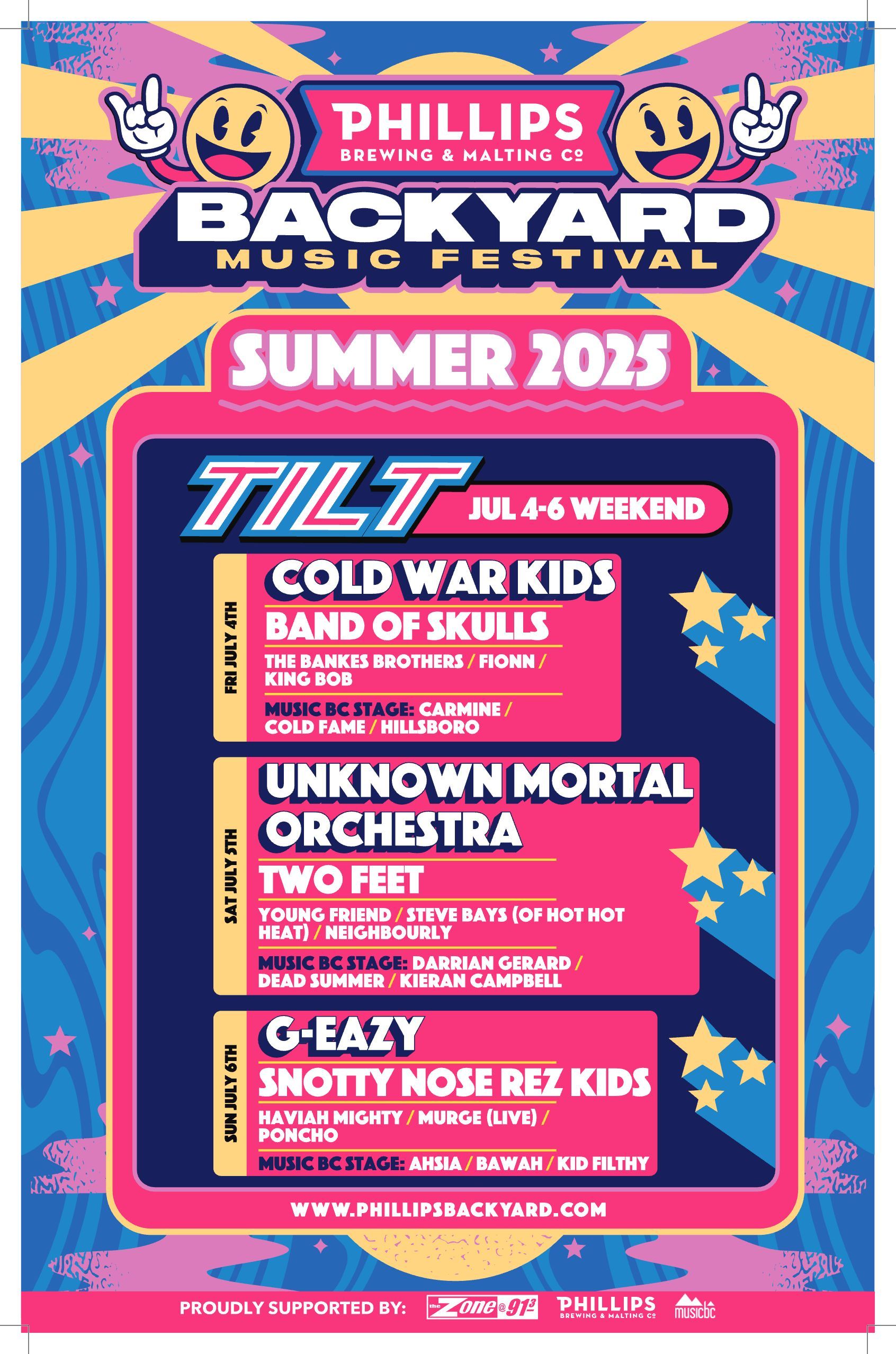 Phillips Backyard Music Festival - Tilt Lineup Poster 2025 - Print