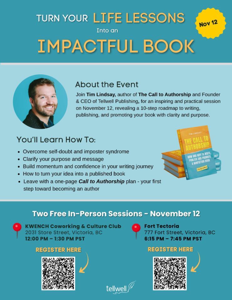 Tim Book Event - 10 Steps to Turn Life Lessons Into an Impactful Book